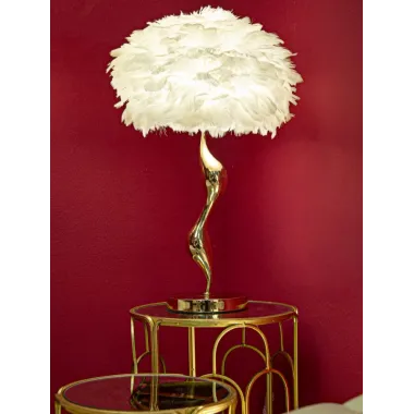 LAMPA STOŁOWA SLIM BIAŁA 40X63 cm